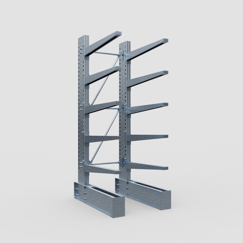 Cantilever Rack - Single Sided - Heavy Duty - Hot Dip Galvanized - Full Bay - Height 3048mm