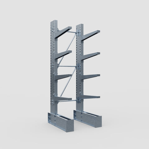 Cantilever Rack - Single Sided - Heavy Duty - Hot Dip Galvanized - Full Bay - Height 3048mm