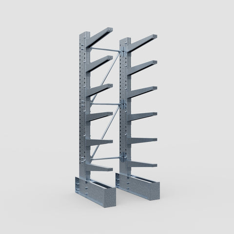 Cantilever Rack - Single Sided - Ultra Heavy Duty - Hot Dip Galvanized - Full Bay - Height 4267mm