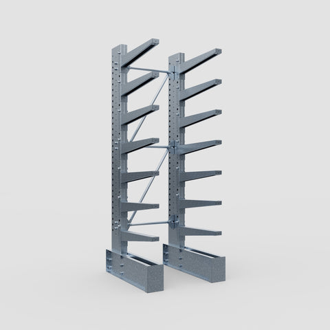 Cantilever Rack - Single Sided - Heavy Duty - Hot Dip Galvanized - Full Bay - Height 3048mm