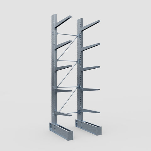 Cantilever Rack - Single Sided - Super Heavy Duty - Hot Dip Galvanized - Full Bay - Height 4877mm