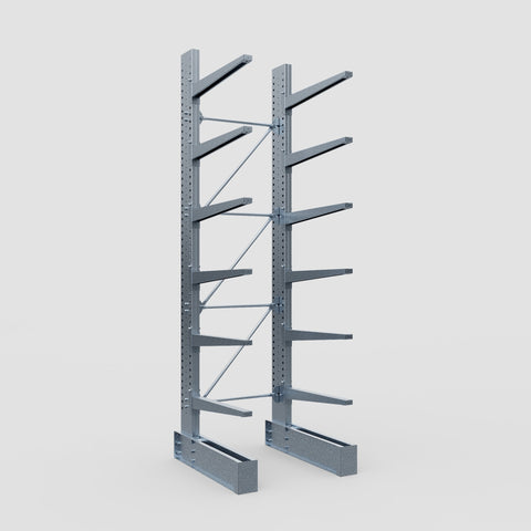 Cantilever Rack - Single Sided - Heavy Duty - Hot Dip Galvanized - Full Bay - Height 4572mm