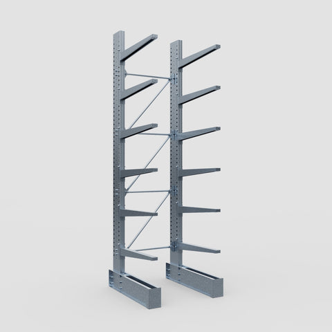 Cantilever Rack - Single Sided - Ultra Heavy Duty - Hot Dip Galvanized - Full Bay - Height 4877mm