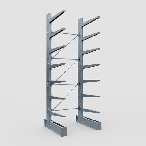 Cantilever Rack - Single Sided - Heavy Duty - Hot Dip Galvanized - Full Bay - Height 4572mm