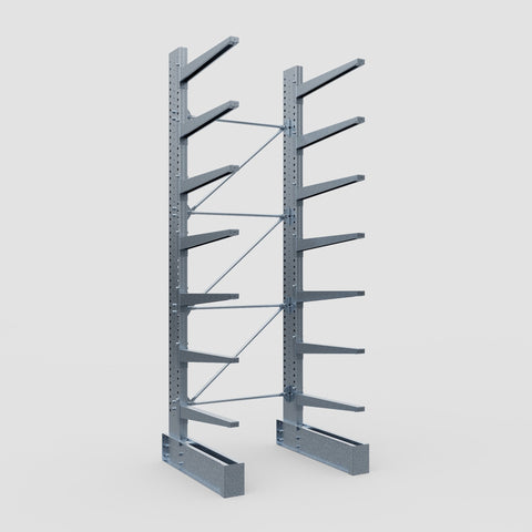 Cantilever Rack - Single Sided - Ultra Heavy Duty - Hot Dip Galvanized - Full Bay - Height 4877mm