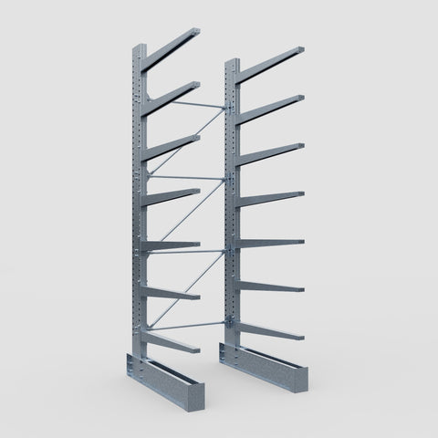 Cantilever Rack - Single Sided - Super Heavy Duty - Hot Dip Galvanized - Full Bay - Height 4877mm