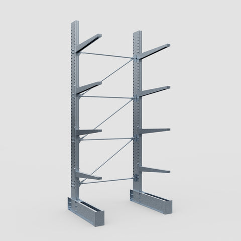 Cantilever Rack - Single Sided - Heavy Duty - Hot Dip Galvanized - Full Bay - Height 4572mm