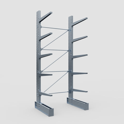 Cantilever Rack - Single Sided - Heavy Duty - Hot Dip Galvanized - Full Bay - Height 4572mm