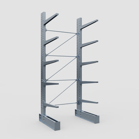 Cantilever Rack - Single Sided - Ultra Heavy Duty - Hot Dip Galvanized - Full Bay - Height 4877mm