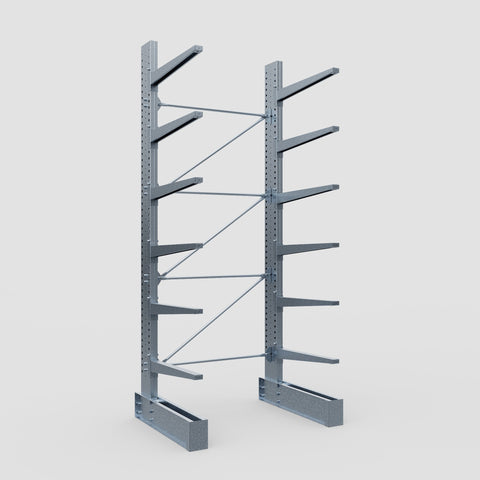 Cantilever Rack - Single Sided - Super Heavy Duty - Hot Dip Galvanized - Full Bay - Height 4877mm