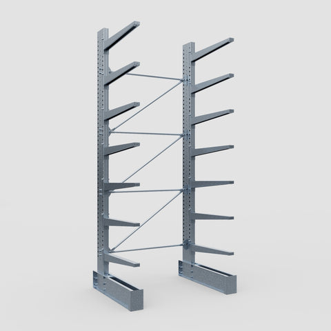 Cantilever Rack - Single Sided - Super Heavy Duty - Hot Dip Galvanized - Full Bay - Height 4877mm