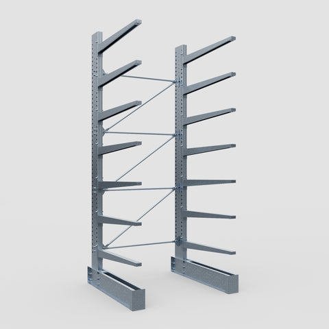 Cantilever Rack - Single Sided - Heavy Duty - Hot Dip Galvanized - Full Bay - Height 4572mm