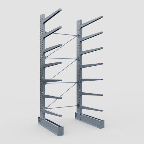 Cantilever Rack - Single Sided - Ultra Heavy Duty - Hot Dip Galvanized - Full Bay - Height 4877mm