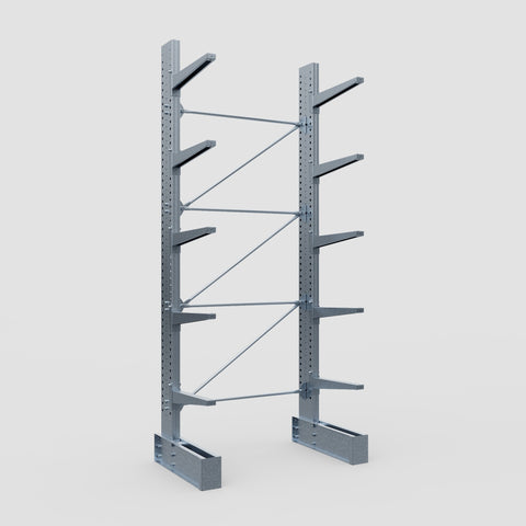 Cantilever Rack - Single Sided - Heavy Duty - Hot Dip Galvanized - Full Bay - Height 4572mm