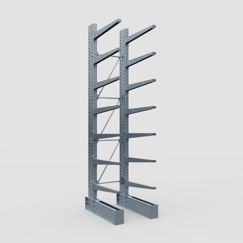 Cantilever Rack - Single Sided - Heavy Duty - Hot Dip Galvanized - Full Bay - Height 4572mm