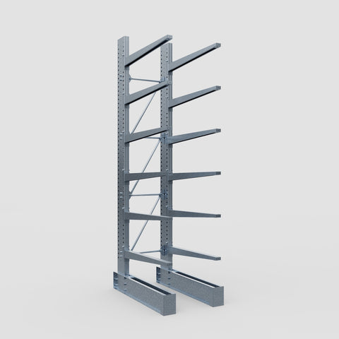 Cantilever Rack - Single Sided - Ultra Heavy Duty - Hot Dip Galvanized - Full Bay - Height 4877mm