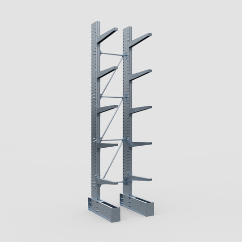 Cantilever Rack - Single Sided - Heavy Duty - Hot Dip Galvanized - Full Bay - Height 4572mm