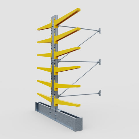 Cantilever Rack - Double Sided - Heavy Duty - Powder Coated - Add-On Bay - Height 3048mm