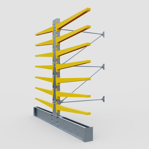 Cantilever Rack - Double Sided - Heavy Duty - Powder Coated - Add-On Bay - Height 3048mm