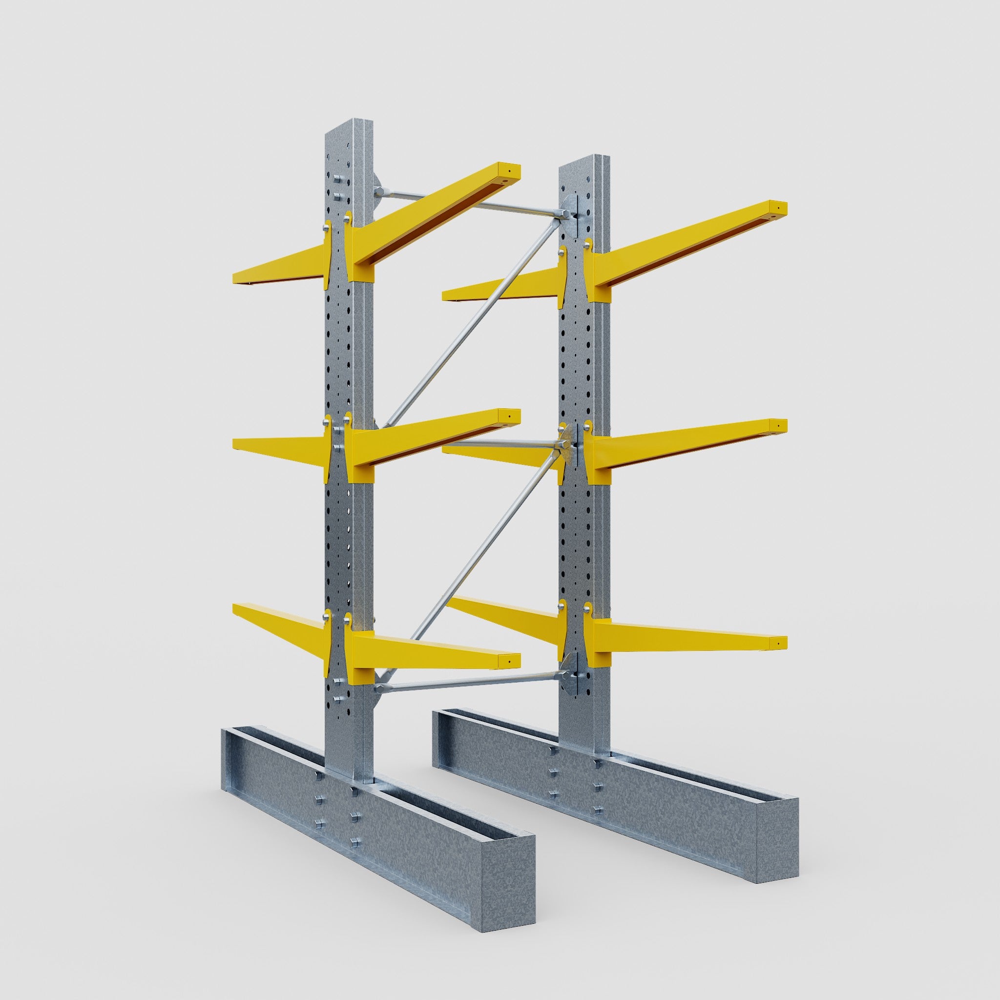 Cantilever Rack - Double Sided - Ultra Heavy Duty - Powder Coated - Fu ...