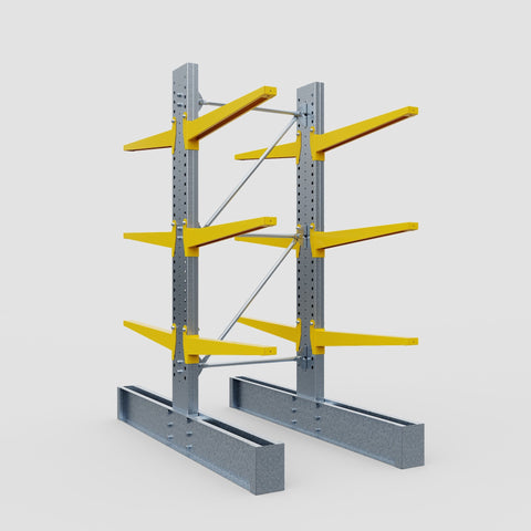 Cantilever Rack - Double Sided - Ultra Heavy Duty - Powder Coated - Full Bay - Height 4267mm