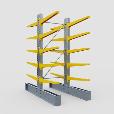 Cantilever Rack - Double Sided - Ultra Heavy Duty - Powder Coated - Full Bay - Height 4267mm