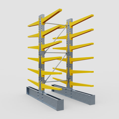 Cantilever Rack - Double Sided - Super Heavy Duty - Powder Coated - Full Bay - Height 4267mm