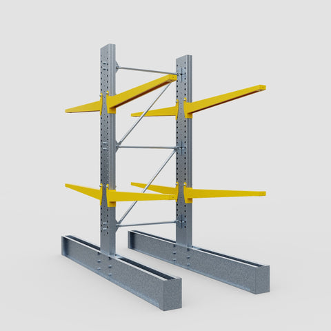 Cantilever Rack - Double Sided - Super Heavy Duty - Powder Coated - Full Bay - Height 4267mm