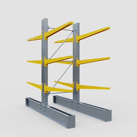 Cantilever Rack - Double Sided - Ultra Heavy Duty - Powder Coated - Full Bay - Height 4267mm
