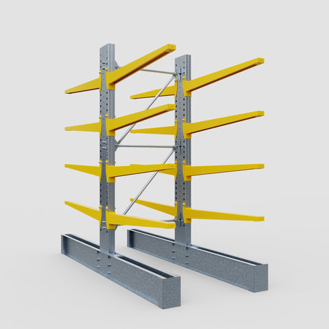 Cantilever Rack - Double Sided - Ultra Heavy Duty - Powder Coated - Full Bay - Height 4267mm