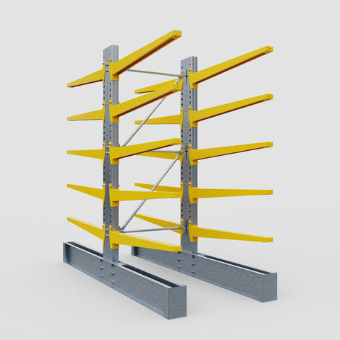 Cantilever Rack - Double Sided - Ultra Heavy Duty - Powder Coated - Full Bay - Height 4267mm