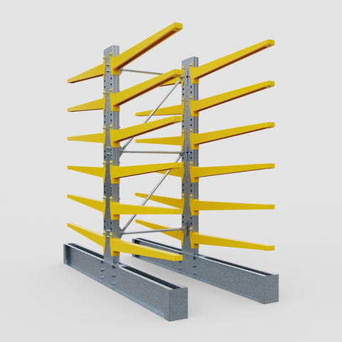 Cantilever Rack - Double Sided - Heavy Duty - Powder Coated - Full Bay - Height 3048mm