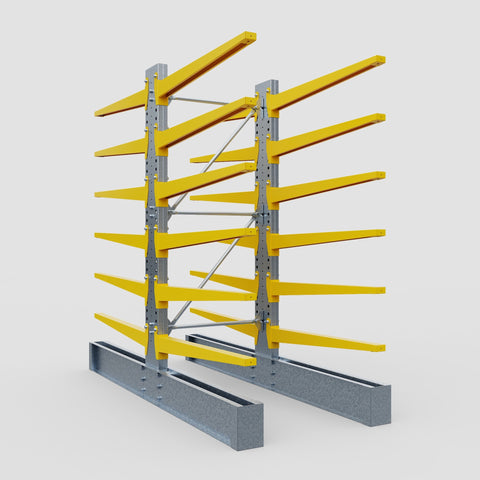 Cantilever Rack - Double Sided - Ultra Heavy Duty - Powder Coated - Full Bay - Height 4267mm