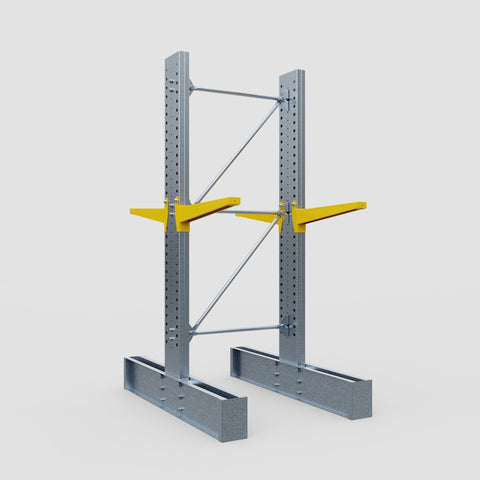 Cantilever Rack - Double Sided - Ultra Heavy Duty - Powder Coated - Full Bay - Height 4267mm