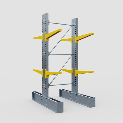 Cantilever Rack - Double Sided - Super Heavy Duty - Powder Coated - Full Bay - Height 4267mm