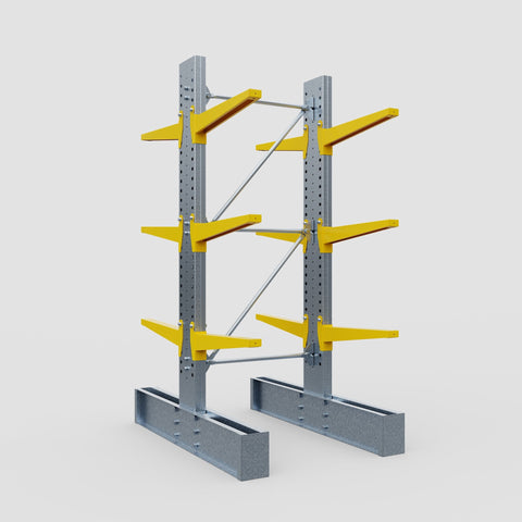 Cantilever Rack - Double Sided - Super Heavy Duty - Powder Coated - Full Bay - Height 4267mm