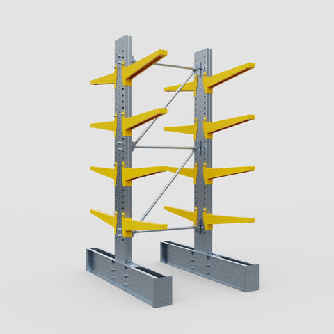 Cantilever Rack - Double Sided - Ultra Heavy Duty - Powder Coated - Full Bay - Height 4267mm