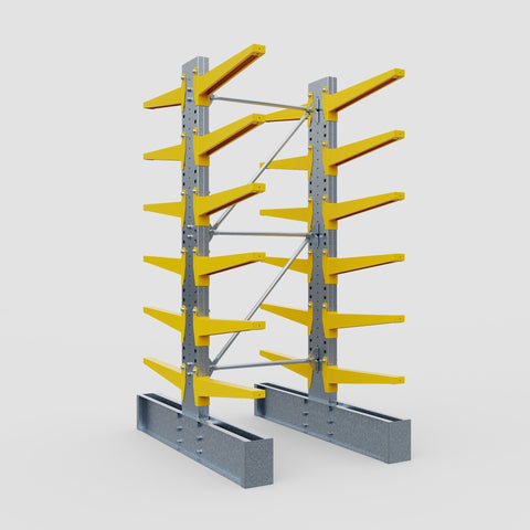 Cantilever Rack - Double Sided - Super Heavy Duty - Powder Coated - Full Bay - Height 4267mm