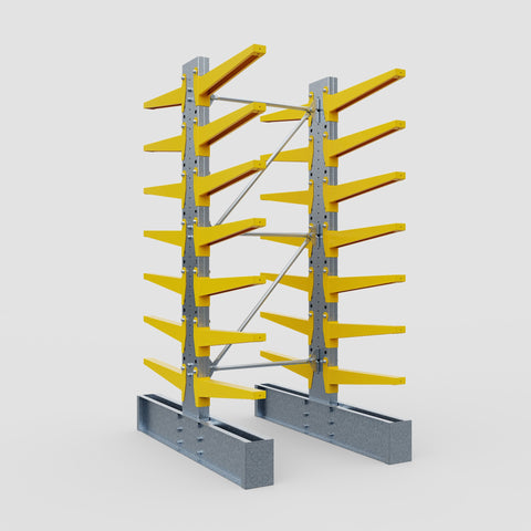 Cantilever Rack - Double Sided - Heavy Duty - Powder Coated - Full Bay - Height 3048mm