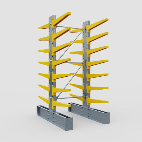Cantilever Rack - Double Sided - Ultra Heavy Duty - Powder Coated - Full Bay - Height 4267mm