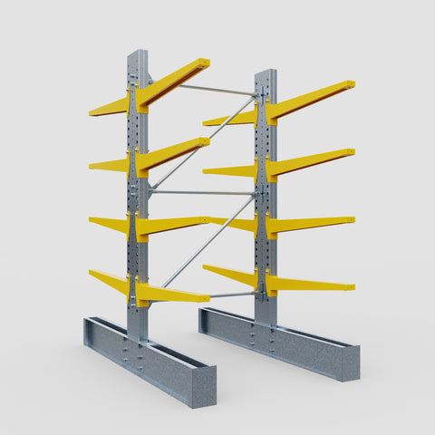 Cantilever Rack - Double Sided - Heavy Duty - Powder Coated - Full Bay - Height 3048mm