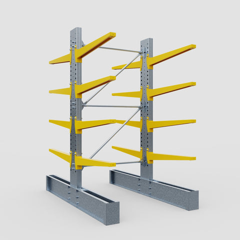 Cantilever Rack - Double Sided - Ultra Heavy Duty - Powder Coated - Full Bay - Height 4267mm