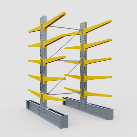 Cantilever Rack - Double Sided - Super Heavy Duty - Powder Coated - Full Bay - Height 4267mm