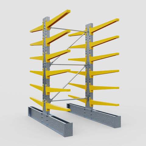 Cantilever Rack - Double Sided - Heavy Duty - Powder Coated - Full Bay - Height 3048mm