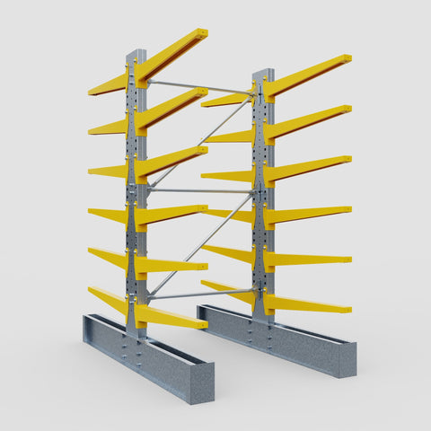 Cantilever Rack - Double Sided - Ultra Heavy Duty - Powder Coated - Full Bay - Height 4267mm