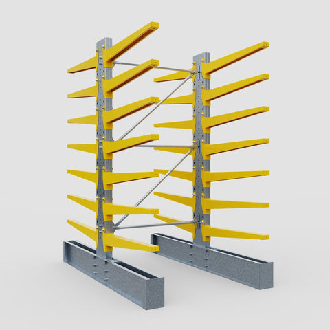 Cantilever Rack - Double Sided - Ultra Heavy Duty - Powder Coated - Full Bay - Height 4267mm
