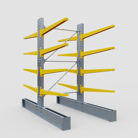 Cantilever Rack - Double Sided - Heavy Duty - Powder Coated - Full Bay - Height 3048mm