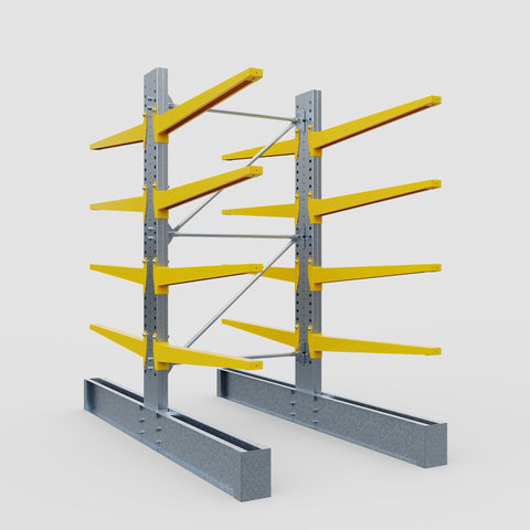 Cantilever Rack - Double Sided - Ultra Heavy Duty - Powder Coated - Full Bay - Height 4267mm