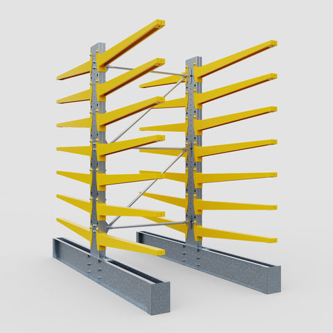Cantilever Rack - Double Sided - Ultra Heavy Duty - Powder Coated - Full Bay - Height 4267mm