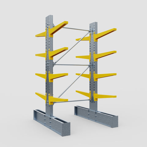 Cantilever Rack - Double Sided - Super Heavy Duty - Powder Coated - Full Bay - Height 4267mm